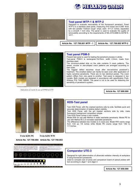 Non destructive testing