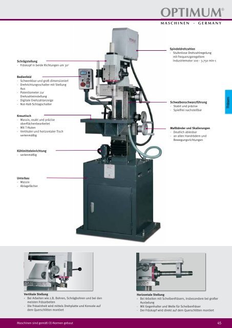 Bohr-Fräsmaschinen Multifunktionelle Bohr ... - HK Maschinentechnik