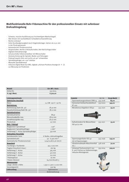 Bohr-Fräsmaschinen Multifunktionelle Bohr ... - HK Maschinentechnik