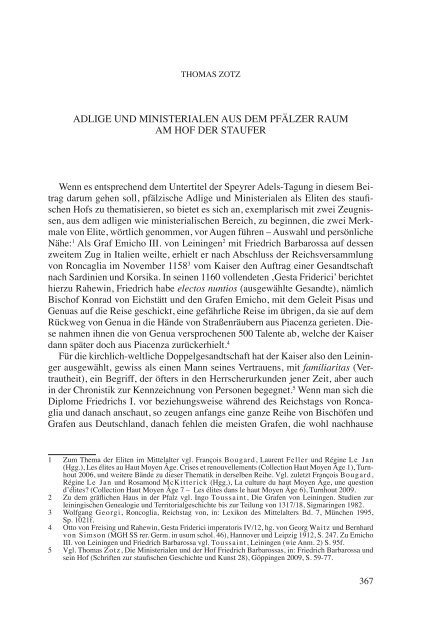 Adel im Pfälzer rAum - Historischer Verein der Pfalz