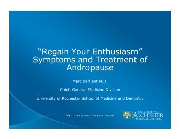 âRegain Your Enthusiasmâ Symptoms and Treatment of Andropause