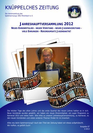 KnÃ¼ppelches Zeitung 1-2013 - Spielmannszug 1902 Rheinbach