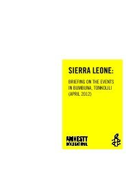 SIERRA LEONE: - Office of the High Commissioner on Human Rights