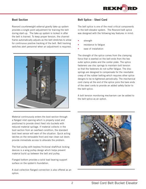 RexnordÂ® Belt Bucket Elevators