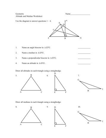 altitude geometry worksheet