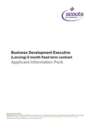 Applicant Information Pack - The Scout Association