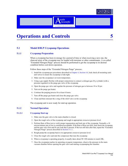 Users Manual Model 8/8LP Cryo-Plex - REMRSEC Facilities