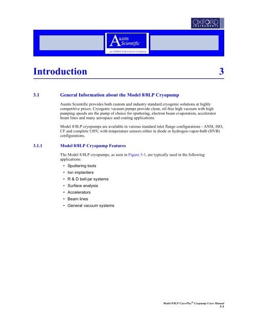 Users Manual Model 8/8LP Cryo-Plex - REMRSEC Facilities