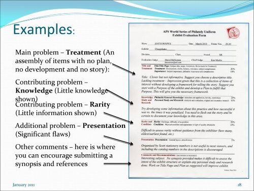 How to Use and Complete the Uniform Exhibit Evaluation Form