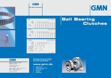 GMN Ball Bearing Clutches