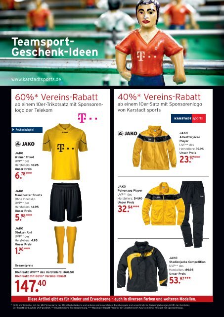 Teamsport- Geschenk-Ideen - Karstadt