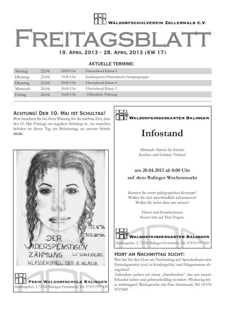 Freitagsblatt - waldorf-balingen.de