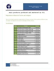 main products produced and marketed by PII - Pasteur Institute of Iran