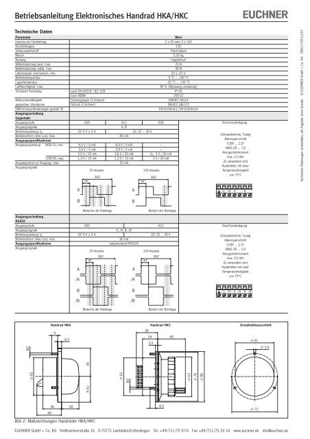 Betriebsanleitung Elektronisches Handrad HKA/HKC - EUCHNER ...