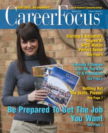 Career Focus Summer 2012 - South Piedmont Community College