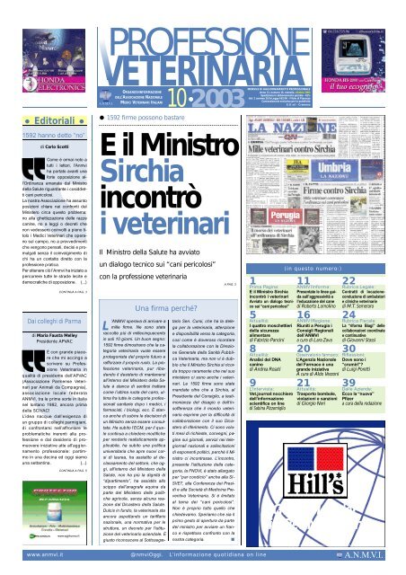 n. 10, ottobre 2003 - Anmvi