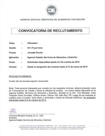 CONVOCATORIA DE RECLUTAMIENTO - IntraEdu