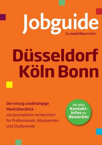 Düsseldorf Köln Bonn - Jobguide