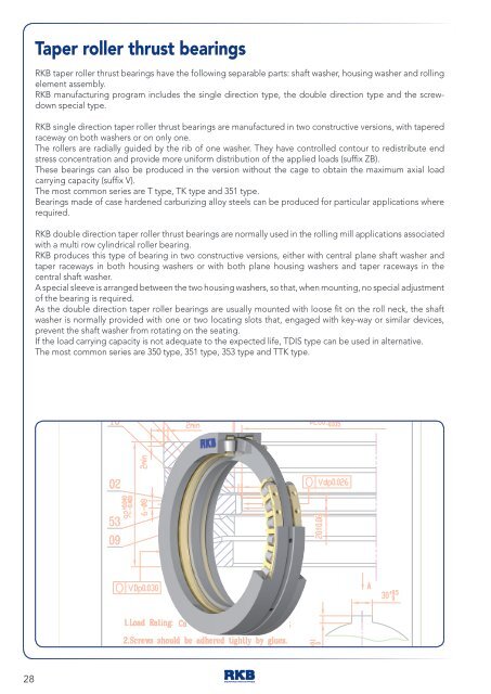 BEARINGS PRODUCTION RANGE