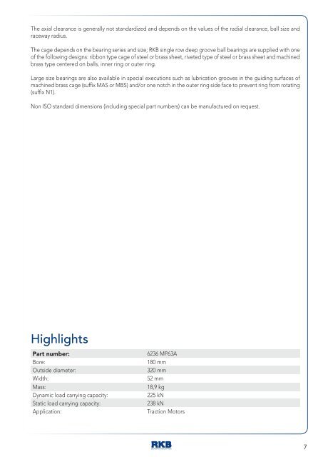 BEARINGS PRODUCTION RANGE