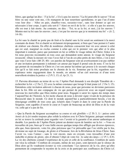 lettre apostolique en forme de motu proprio porta fidei du souverain ...