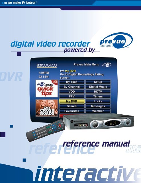 Digital Video Recorder Reference Manual Cogeco