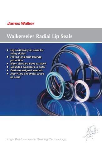 WalkerseleÂ® Radial Lip Seals