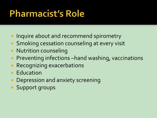 COPD - Free CE Continuing Education online pharmacy, pharmacists