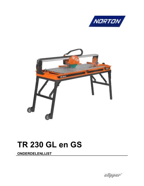 Clipper TR 230 G Onderdelen - Saint-Gobain Abrasives