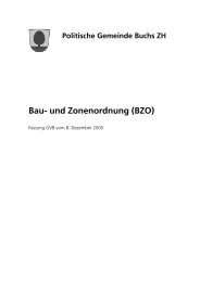 Bau- und Zonenordnung (BZO) - Gemeinde Buchs ZH