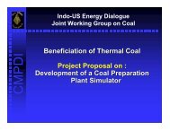 Development of a Coal Preparation Plant Simulator - Office of Fossil ...