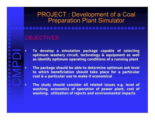 Development of a Coal Preparation Plant Simulator - Office of Fossil ...