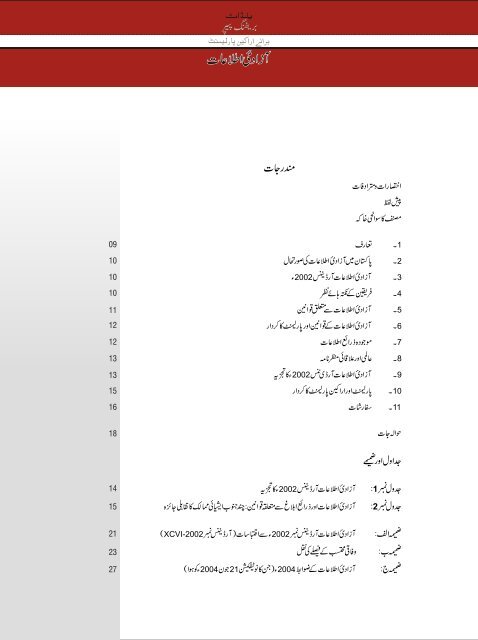 Freedom of Information (Urdu)