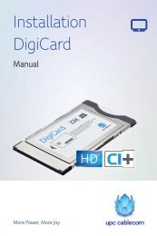 Installation DigiCard - Cablecom GmbH