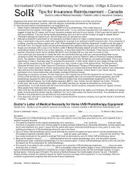 Doctor's Letter of Medical Necessity - Solarc Systems, Inc.