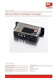 IBC ServeMaster Datalogger, Datalogger + - Fibat