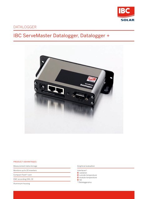 Data Up Ibc Router IBC ServeMaster Datalogger, Datalogger + - Fibat