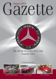 January 2013 Gazette - The Mercedes-Benz Club