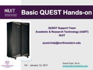 Basic Quest Hands-on Lab - Northwestern University Information ...