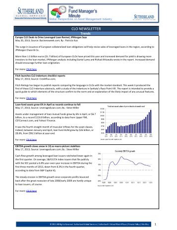 CLO NEWSLETTER - Sutherland Global Services