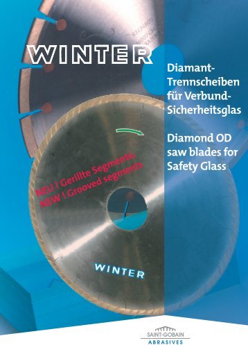 Sicherheitsglas Diamond OD saw blades for Safety Glass