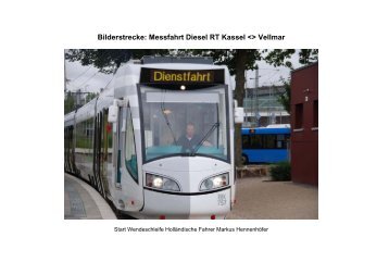 Bilderstrecke: Messfahrt Diesel RT Kassel <> Vellmar - KVG