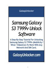 Samsung Galaxy S3 T999v Unlock Software - GalaxyUnlocker