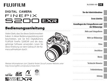 FINEPIX S200EXR Bedienungsanleitung - Digitalkameras