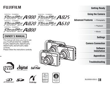 FinePix A900 / FinePix A825 / FinePix A820 / FinePix A610 ... - Fujifilm