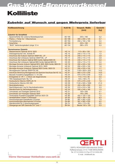 Technische Prospekte Optimat 3000 - Oertli