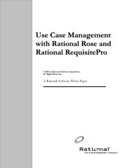 Use Case Management with Rational Rose and Rational ... - IBM