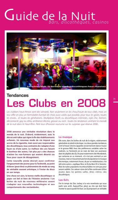 Les Clubs en 2008 - JDS.fr
