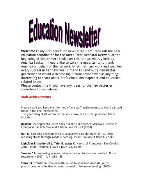 Welcome To My First Education Newsletter I Am Tracy Hill The New