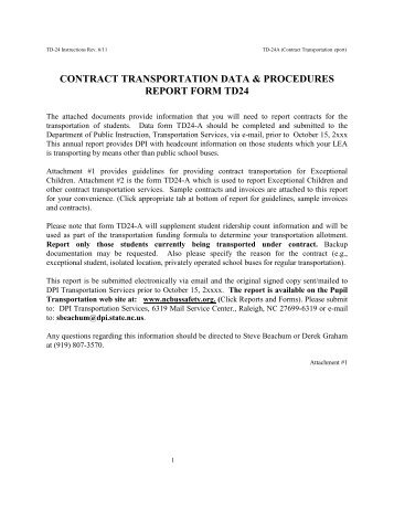 Instructions - NC School Bus Safety Web